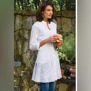 Soft Surroundings Embroidered Josephine‎ Tunic Top